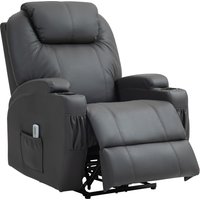 HOMCOM Relaxsessel mit Massagefunktion, Elektrisch Fernsehsessel mit Liegefunktion, Massagesessel mit Fernbedienung, Becherhalter  Aosom von HOMCOM