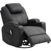 HOMCOM Massagesessel Komfort Deluxe, Elektrisch Fernsehsessel mit Liegefunktion, Drehbar Massagesessel mit Federsystem, Schwarz Aosom.de HOMCOM Massagesessel Komfort Deluxe, Elektrisch Fernsehsessel mit Liegefunktion, Drehbar Massagesessel mit Federsystem, Schwarz Aosom.de von HOMCOM