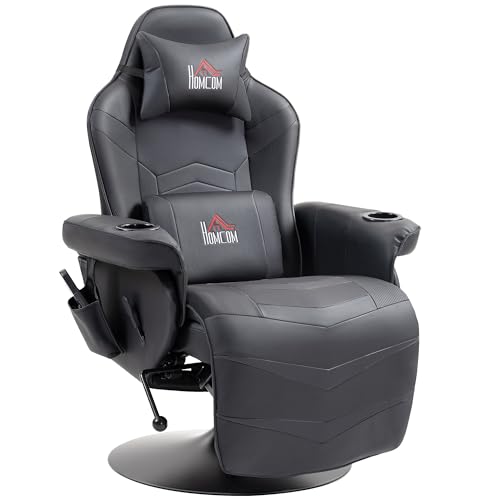 HOMCOM Relaxsessel mit Massagefunktion, Fernsehsessel mit Liegefunktion, Kissen, Drehbar TV-Sessel mit Fernbedienung, Becherhalter und Seitentasche, Kunstleder, Schwarz HOMCOM Relaxsessel mit Massagefunktion, Fernsehsessel mit Liegefunktion, Kissen, Drehbar TV-Sessel mit Fernbedienung, Becherhalter und Seitentasche, Kunstleder, Schwarz von HOMCOM