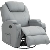 HOMCOM Relaxsessel mit Massagefunktion elektrisch, Fernsehsessel mit Liege- & Wippfunktion, drehbar, TV-Sessel mit Federsystem   Aosom.de von HOMCOM