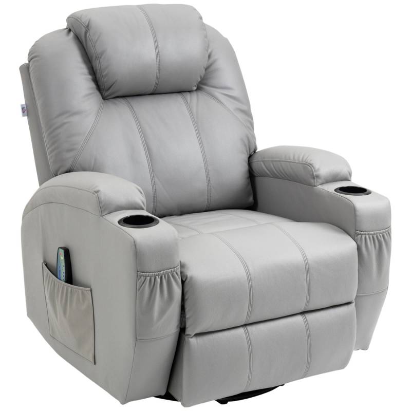HOMCOM Relaxsessel mit Massagefunktion Liegefunktion Drehbar von HOMCOM