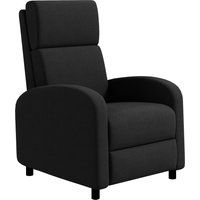 HOMCOM Relaxsessel verstellbarer Lounge Relaxsessel mit manuell einstellbarer Rückenlehne bis 160°, integrierter Fußstütze für Wohnzimmer Schlafzimmer Büro Heimkino, Belastbarkeit 120 kg, Schwarz   Aosom von HOMCOM