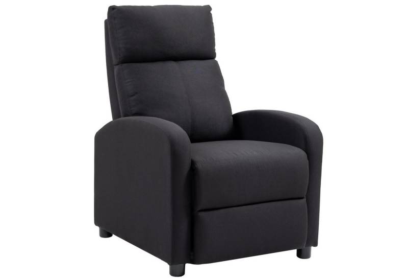 HOMCOM Relaxsessel Ruhesessel Sessel mit Liegefunktion (Fernsehsessel, 1-St., Sessel), Schwarz 69,5 x 89,5 x 104,5 cm von HOMCOM
