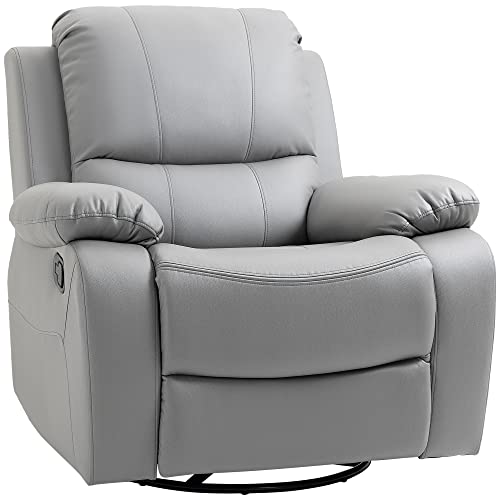 HOMCOM Relaxsessel Fernsehsessel mit Liegefunktion, Fußstütze, Drehbar TV-Sessel mit Taschenfederkernsystem für Wohnzimmer, Schlafzimmer, Grau HOMCOM Relaxsessel Fernsehsessel mit Liegefunktion, Fußstütze, Drehbar TV-Sessel mit Taschenfederkernsystem für Wohnzimmer, Schlafzimmer, Grau von HOMCOM