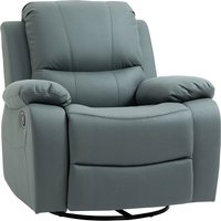 HOMCOM drehbarer Fernsehsessel, 135° neigbar, belastbar bis 150 kg, Liegesessel mit Fußstütze für Wohnzimmer & Schlafzimmer, Polyester, Grün   Aosom.de von HOMCOM