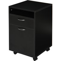 HOMCOM Rollcontainer  Praktischer Aktenschrank in Schwarz, 40x35x60cm, mit Schublade für Büro & Homeoffice  Aosom.de von HOMCOM