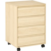 HOMCOM Rollcontainer Aktenschrank Büroschrank mit 4 Schubladen Lagerschrank Aufbewahrung Container MDF Natur 46 x 40 x 65 cm Aosom HOMCOM Rollcontainer Aktenschrank Büroschrank mit 4 Schubladen Lagerschrank Aufbewahrung Container MDF Natur 46 x 40 x 65 cm Aosom von HOMCOM
