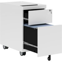HOMCOM Rollcontainer mit 2 Schubladen, Aktenschrank mit Schloss, Oben Umschlag HOMCOM Rollcontainer mit 2 Schubladen, Aktenschrank mit Schloss, Oben Umschlag von HOMCOM