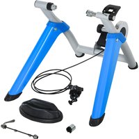 HOMCOM Rollentrainer  Fahrradtrainer Heimtrainer mit 8-Stufen-Widerstand, Magnetbremse, für 650C, 700C/26"-29", Metall, Blau, 77x56x47,5cm   Aosom.de Aosom.de von HOMCOM