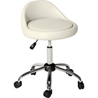 HOMCOM Rollhocker Höhenverstellbarer Arbeitshocker 63-83 cm Drehhocker mit Rädern Drehbarer Salonstuhl Salonhocker Kunstleder Weiß Aosom HOMCOM Rollhocker Höhenverstellbarer Arbeitshocker 63-83 cm Drehhocker mit Rädern Drehbarer Salonstuhl Salonhocker Kunstleder Weiß Aosom von HOMCOM