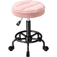 HOMCOM Rollhocker höhenverstellbar Drehhocker 50-66 cm Arbeitshocker 360° drehbar Bürohocker Hocker für Büro Salon Massage Spa Rosa Aosom HOMCOM Rollhocker höhenverstellbar Drehhocker 50-66 cm Arbeitshocker 360° drehbar Bürohocker Hocker für Büro Salon Massage Spa Rosa Aosom von HOMCOM