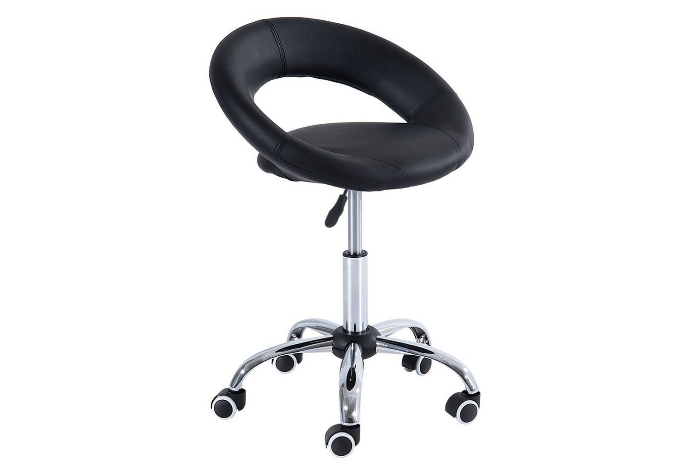 HOMCOM Rollsitz höhenverstellbarer Bürostuhl mit Rollen (Drehhocker, 1 St., Arbeitshocker), PU+Metall, Schwarz, 50 x 54 x 66-78 cm HOMCOM Rollsitz höhenverstellbarer Bürostuhl mit Rollen (Drehhocker, 1 St., Arbeitshocker), PU+Metall, Schwarz, 50 x 54 x 66-78 cm von HOMCOM