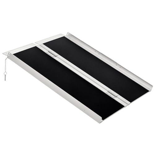 HOMCOM Rollstuhlrampe 2-Fach klappbar 91 cm bis 270 kg Belastbar Aluminium rutschfeste Rampe Tragbar Auffahrrampe für Rollstuhl, Treppen, Zuhause, Stufen HOMCOM Rollstuhlrampe 2-Fach klappbar 91 cm bis 270 kg Belastbar Aluminium rutschfeste Rampe Tragbar Auffahrrampe für Rollstuhl, Treppen, Zuhause, Stufen von HOMCOM