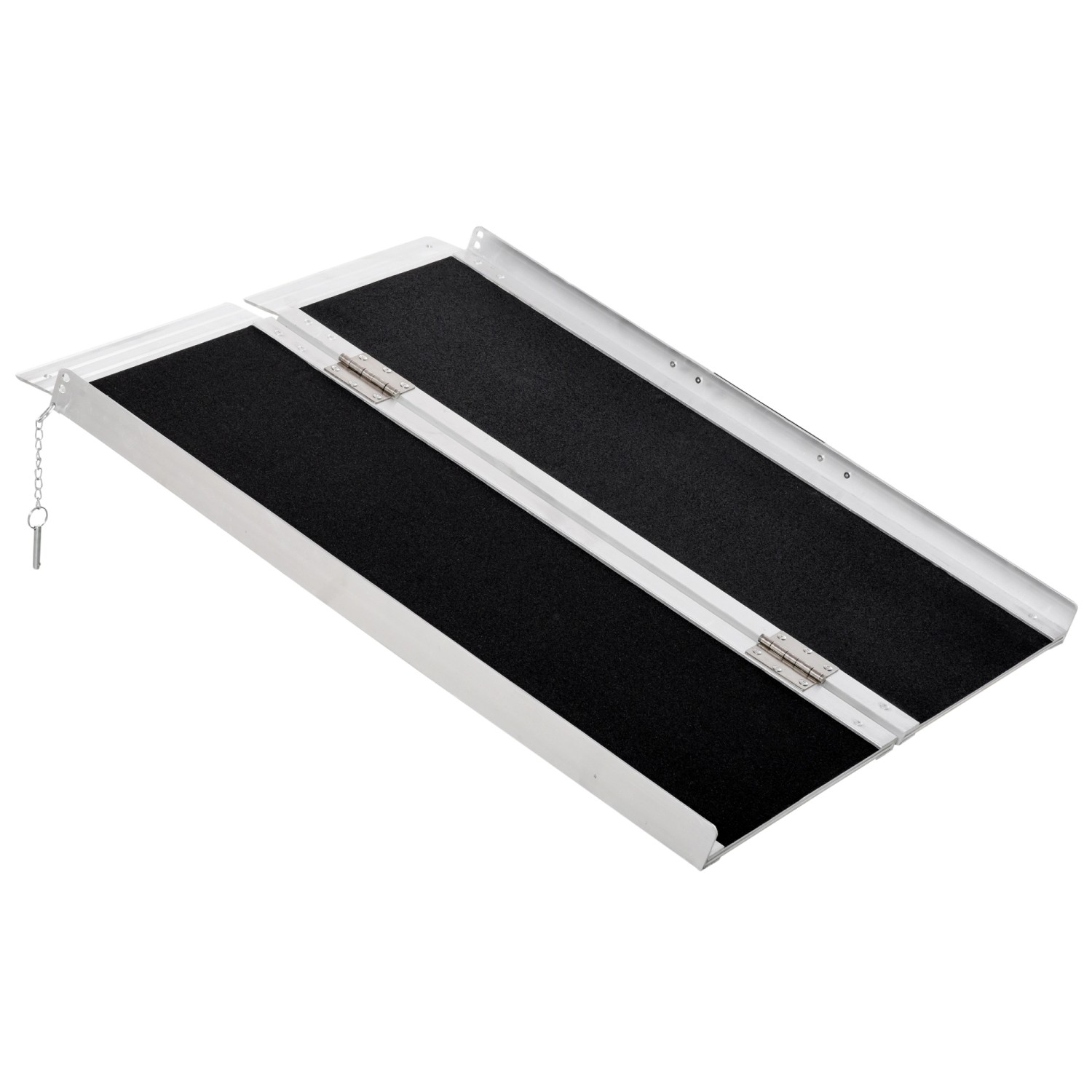 HOMCOM Rollstuhlrampe Aluminum Kunststoff Silber L91 x B72 x H5 cm HOMCOM Rollstuhlrampe Aluminum Kunststoff Silber L91 x B72 x H5 cm von HOMCOM