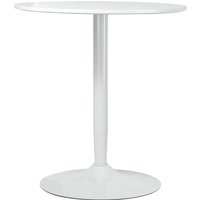 HOMCOM Runder Esstisch Ø70 x 75 cm, moderner Küchentisch für 2 Personen, Säulentisch mit Stahlbein und rutschfester Fußauflage   Aosom.de von HOMCOM