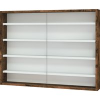 HOMCOM Sammlungsvitrine Wandschrank 80 x 9,5 x 60 cm mit 4 höhenverstellbaren Regalen und 2 Schiebetüren aus Glas, für Figuren- und Miniaturautosammlungen, Braun Aosom HOMCOM Sammlungsvitrine Wandschrank 80 x 9,5 x 60 cm mit 4 höhenverstellbaren Regalen und 2 Schiebetüren aus Glas, für Figuren- und Miniaturautosammlungen, Braun Aosom von HOMCOM