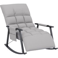 HOMCOM Schaukelstuhl, LxBxH: 60 x 134 x 70 cm - grau von HOMCOM