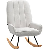 HOMCOM Schaukelstuhl, LxBxH: 63 x 95 x 97 cm - grau von HOMCOM