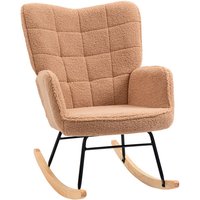 HOMCOM Schaukelstuhl, LxBxH: 71 x 92 x 101 cm - braun von HOMCOM