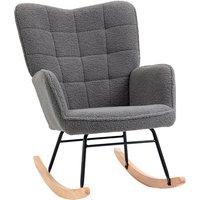 HOMCOM Schaukelstuhl, LxBxH: 71 x 92 x 101 cm - grau von HOMCOM