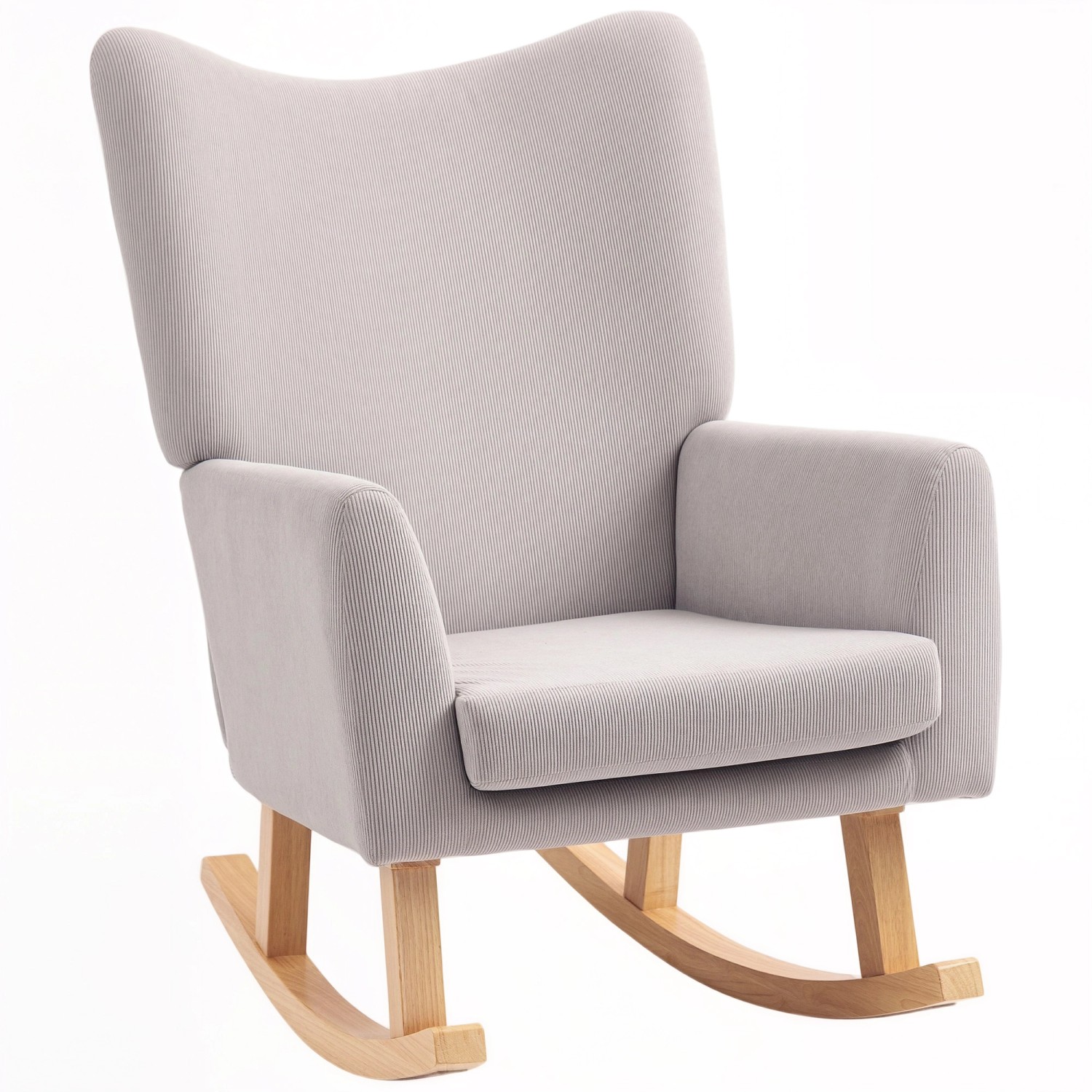 HOMCOM Schaukelstuhl Polyester Kautschukholz 97L x 72B x 100H cm Hellgrau HOMCOM Schaukelstuhl Polyester Kautschukholz 97L x 72B x 100H cm Hellgrau von HOMCOM