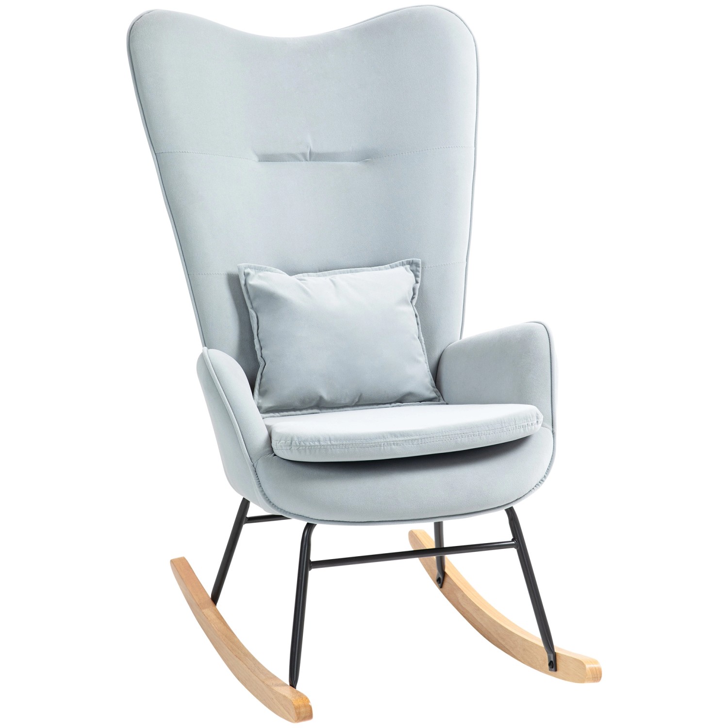 HOMCOM Schaukelstuhl Polyester Schaumstoff Hellgrau 67L x 85B x 112H cm HOMCOM Schaukelstuhl Polyester Schaumstoff Hellgrau 67L x 85B x 112H cm von HOMCOM