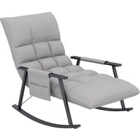 HOMCOM Schaukelstuhl Relaxsessel mit Fußstütze, verstellbare Rückenlehne bis 120kg, Mikrofaser Grau, mit Seitentasche für zusätzlichen Komfort Aosom.de HOMCOM Schaukelstuhl Relaxsessel mit Fußstütze, verstellbare Rückenlehne bis 120kg, Mikrofaser Grau, mit Seitentasche für zusätzlichen Komfort Aosom.de von HOMCOM