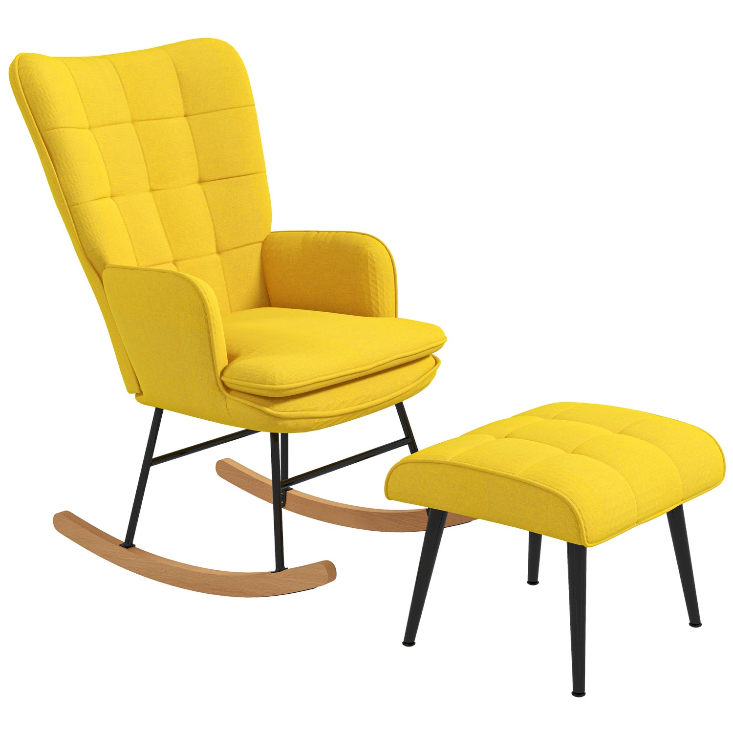 HOMCOM Schaukelstuhl mit Hocker 64x90x89 cm HOMCOM Schaukelstuhl mit Hocker 64x90x89 cm von HOMCOM