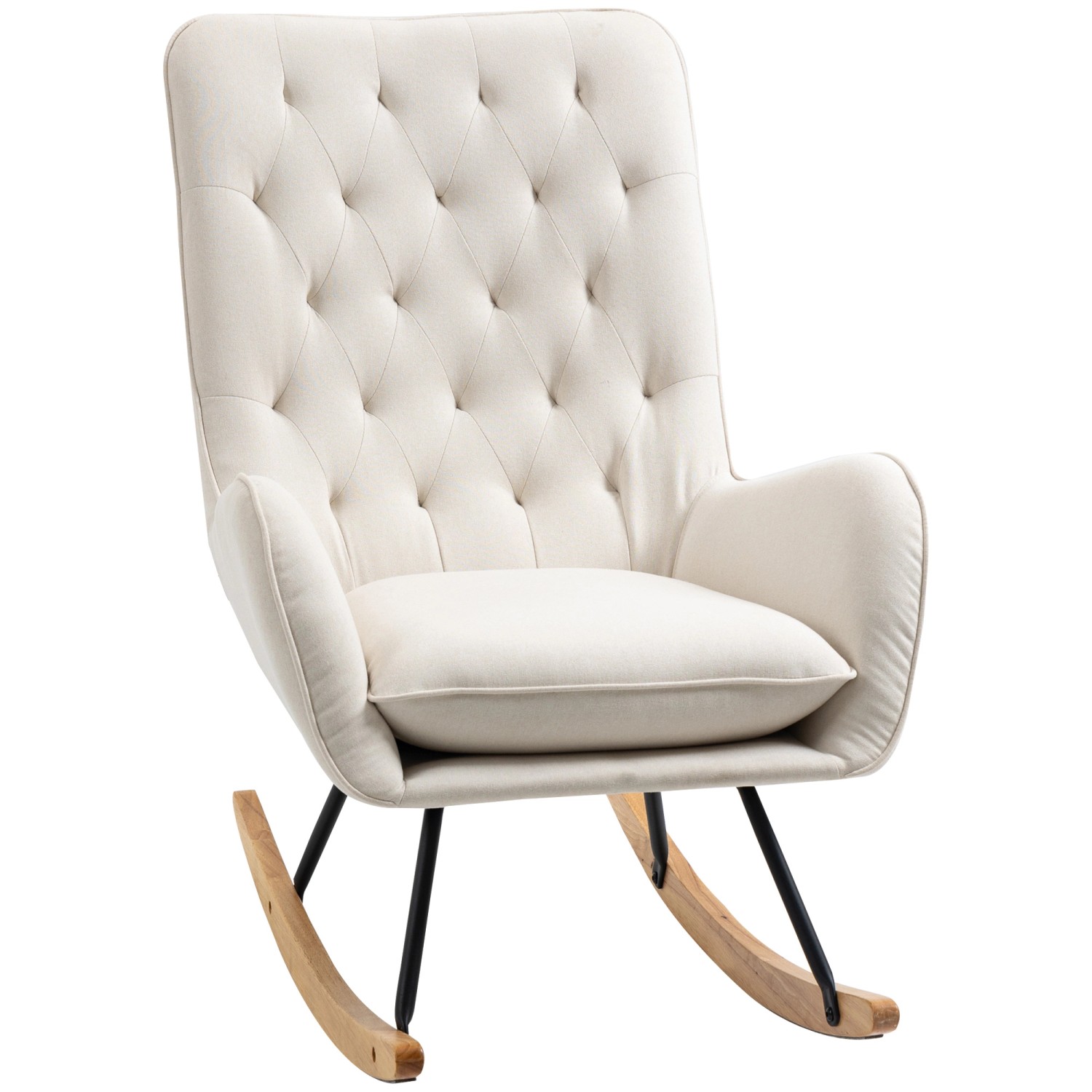 HOMCOM Schaukelstuhl mit Holzbeine 69 x 90 x 100 cm HOMCOM Schaukelstuhl mit Holzbeine 69 x 90 x 100 cm von HOMCOM