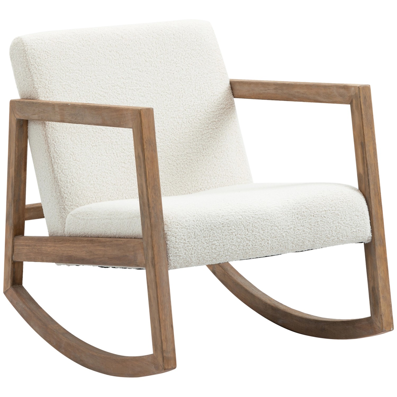 HOMCOM Schaukelstuhl mit Holzrahmen 60 x 81 x 71 cm von HOMCOM