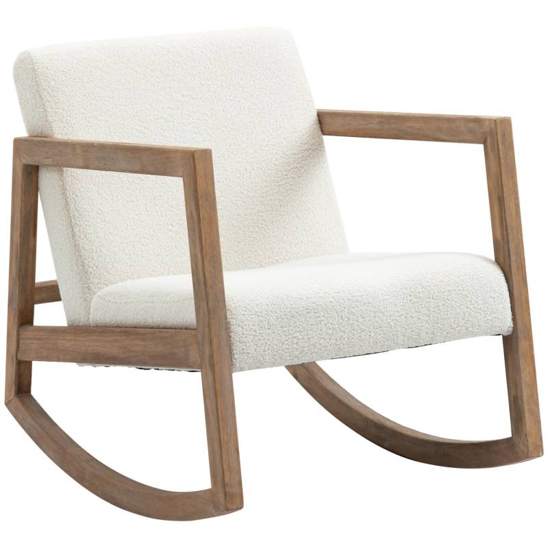 HOMCOM Schaukelstuhl mit Holzrahmen 60 x 81 x 71 cm von HOMCOM
