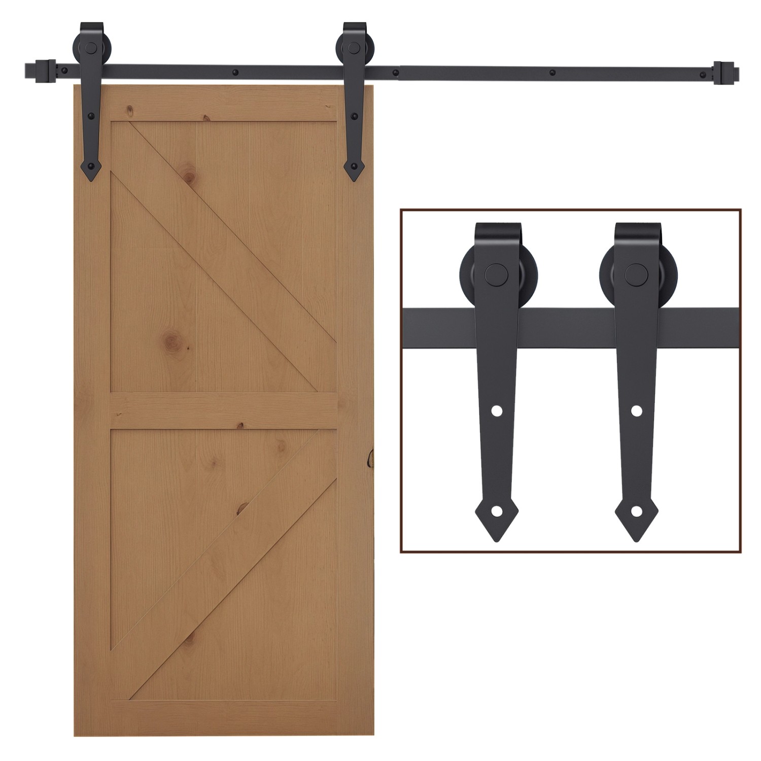 HOMCOM Schiebetür-Beschlagsatz Kohlenstoffstahl 200L x 4B x 0,6H cm Braun HOMCOM Schiebetür-Beschlagsatz Kohlenstoffstahl 200L x 4B x 0,6H cm Braun von HOMCOM