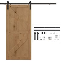 Homcom - Schiebetüren-Beschlagsatz 200 cm Komplett-Set mit Schienen, Rollen, Schienenstopper, Bodenblock, Set Türschrauben, Schiebetürsystem aus Homcom - Schiebetüren-Beschlagsatz 200 cm Komplett-Set mit Schienen, Rollen, Schienenstopper, Bodenblock, Set Türschrauben, Schiebetürsystem aus von HOMCOM