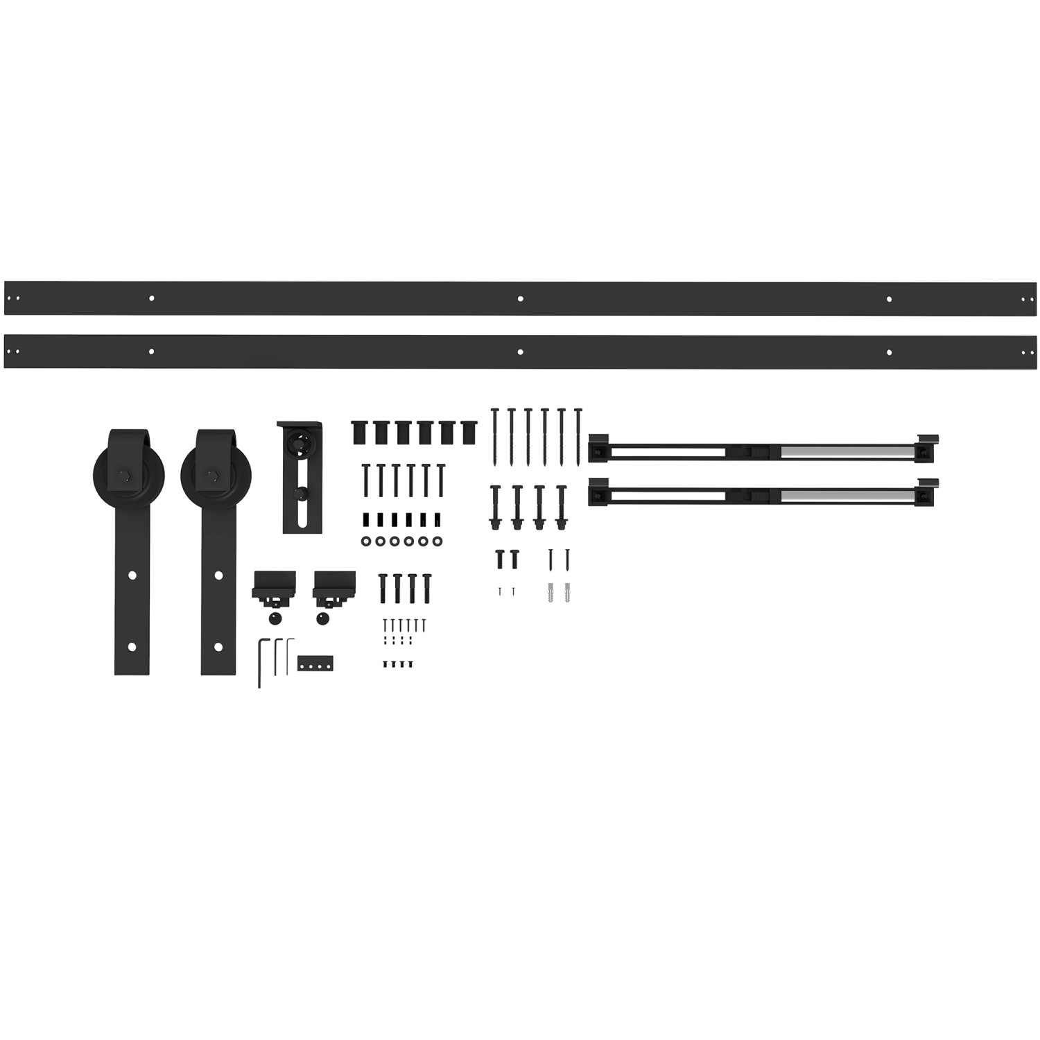 HOMCOM Schiebetüren-Beschlagsatz 244 cm Komplett-Set mit Pufferfunktion HOMCOM Schiebetüren-Beschlagsatz 244 cm Komplett-Set mit Pufferfunktion von HOMCOM