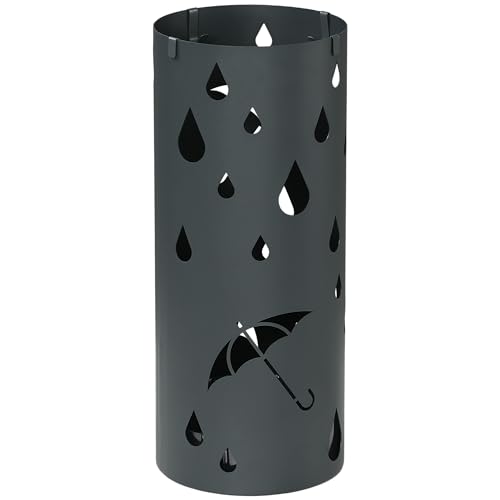 HOMCOM Schirmständer Regenschirmständer mit 4 Haken und abnehmbarer Tropfschale Schirmhalter für Gehstöcke & Regenschirme Stahl Ø17 x 41 cm Dunkelgrau HOMCOM Schirmständer Regenschirmständer mit 4 Haken und abnehmbarer Tropfschale Schirmhalter für Gehstöcke & Regenschirme Stahl Ø17 x 41 cm Dunkelgrau von HOMCOM