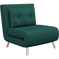 Schlafsessel Klappsessel mit Bettfunktion Einzelsofa mit Kissen Samtoptik von HOMCOM