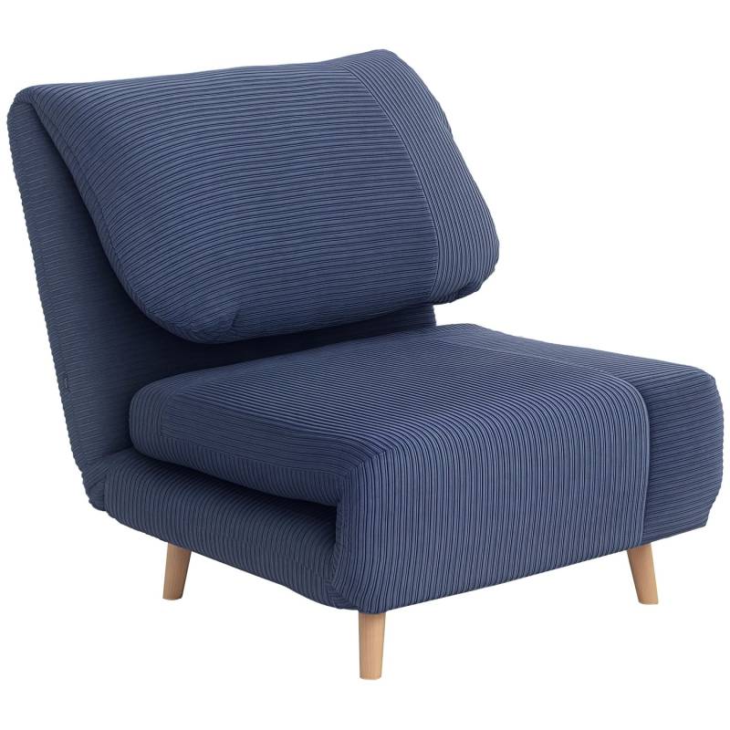 HOMCOM Schlafsessel für Schlafzimmer Polyester Blau 82L x 89B x 83H cm von HOMCOM
