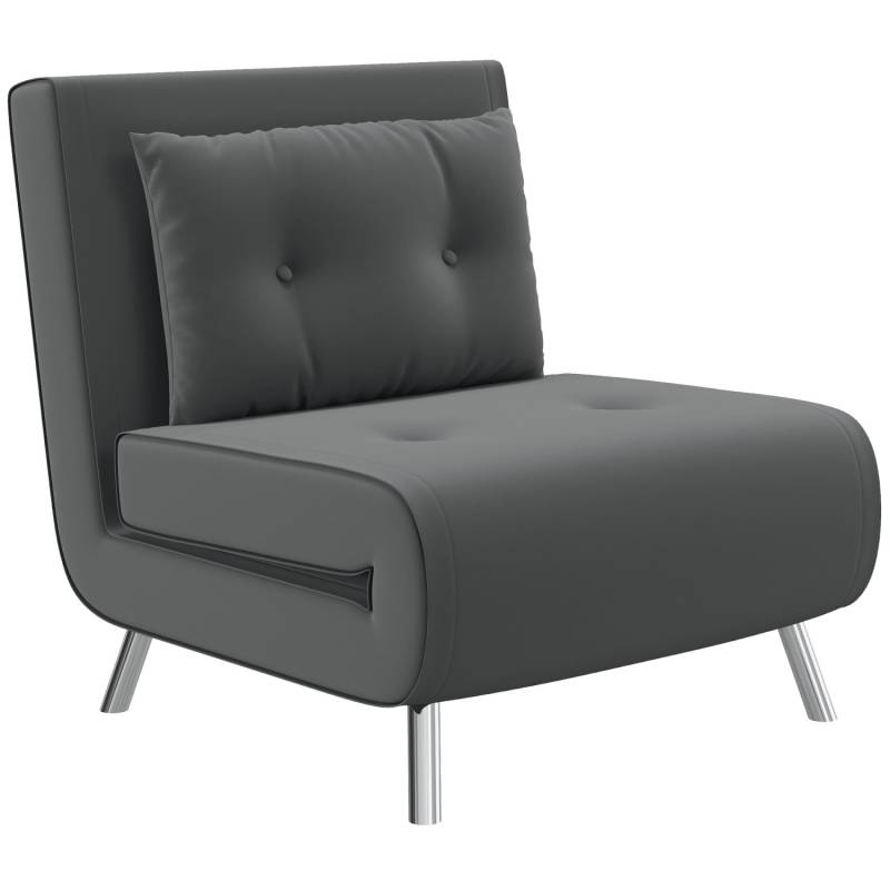 HOMCOM Schlafsessel mit Bettfunktion Kissen 77 x 88 x 83 cm von HOMCOM
