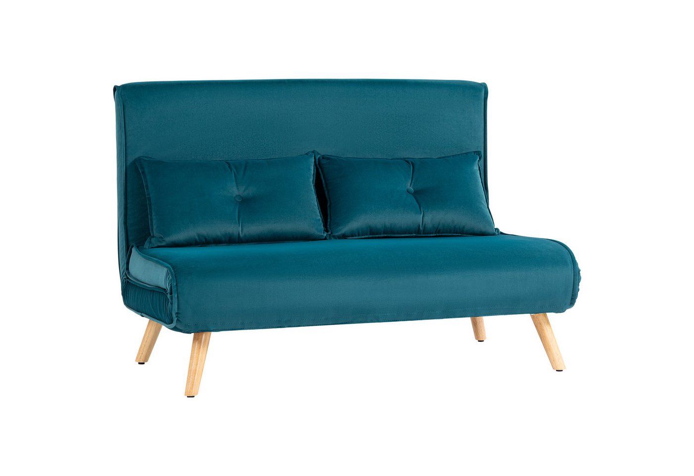 HOMCOM Schlafsofa, Schlafcouch 1 Teile, 190 x 120 cm, für Wohnzimmer, Dunkelgrün von HOMCOM
