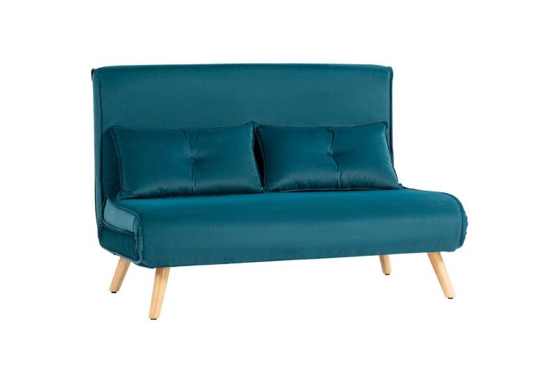 HOMCOM Schlafsofa, Schlafcouch 1 Teile, 190 x 120 cm, für Wohnzimmer, Dunkelgrün von HOMCOM