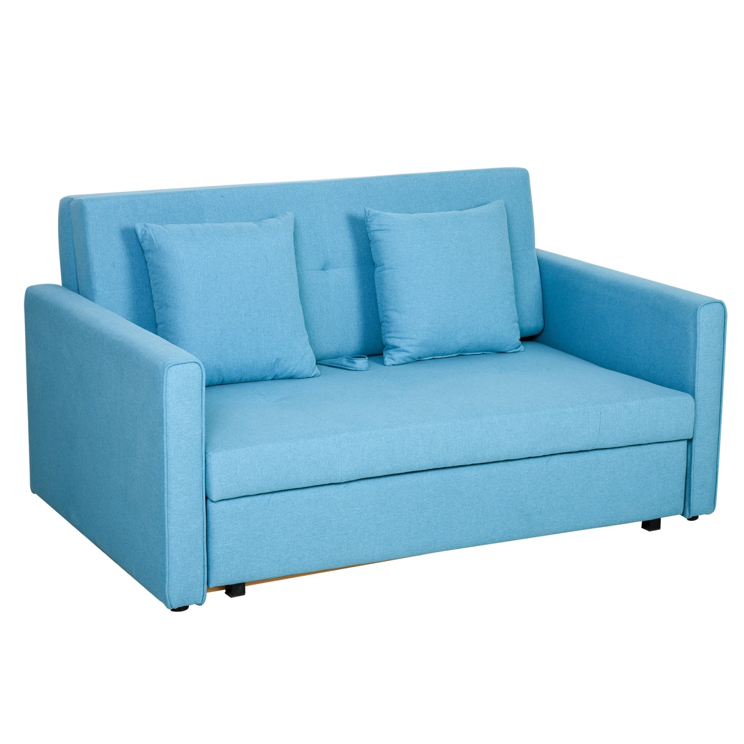 HOMCOM Schlafsofa 2-Sitzer mit Bettfunktion 152 x 101 x 81cm von HOMCOM