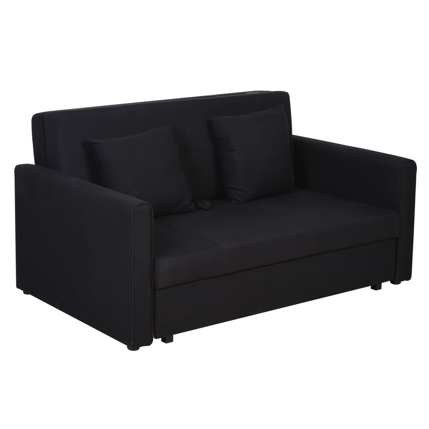 HOMCOM Schlafsofa 2-Sitzer mit Bettfunktion Stauraum 152 x 101 x 81cm von HOMCOM