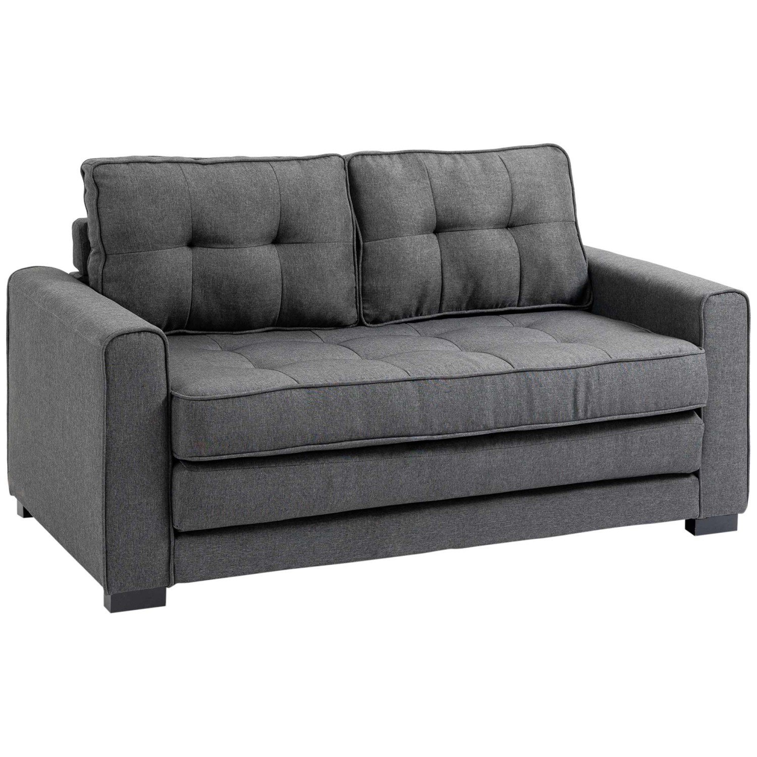 HOMCOM Schlafsofa 2-Sitzer mit Schlaffunktion 147,5 x 75 x 85 cm von HOMCOM