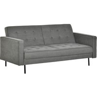 Schlafsofa 3-Sitzer Schlafcouch Stoffsofa Sofa mit Schlaffunktion Bettsofa mit verstellbarem Winkel Vintage Eukalyptusholz Baumwolle Grau - Homcom Schlafsofa 3-Sitzer Schlafcouch Stoffsofa Sofa mit Schlaffunktion Bettsofa mit verstellbarem Winkel Vintage Eukalyptusholz Baumwolle Grau - Homcom von HOMCOM