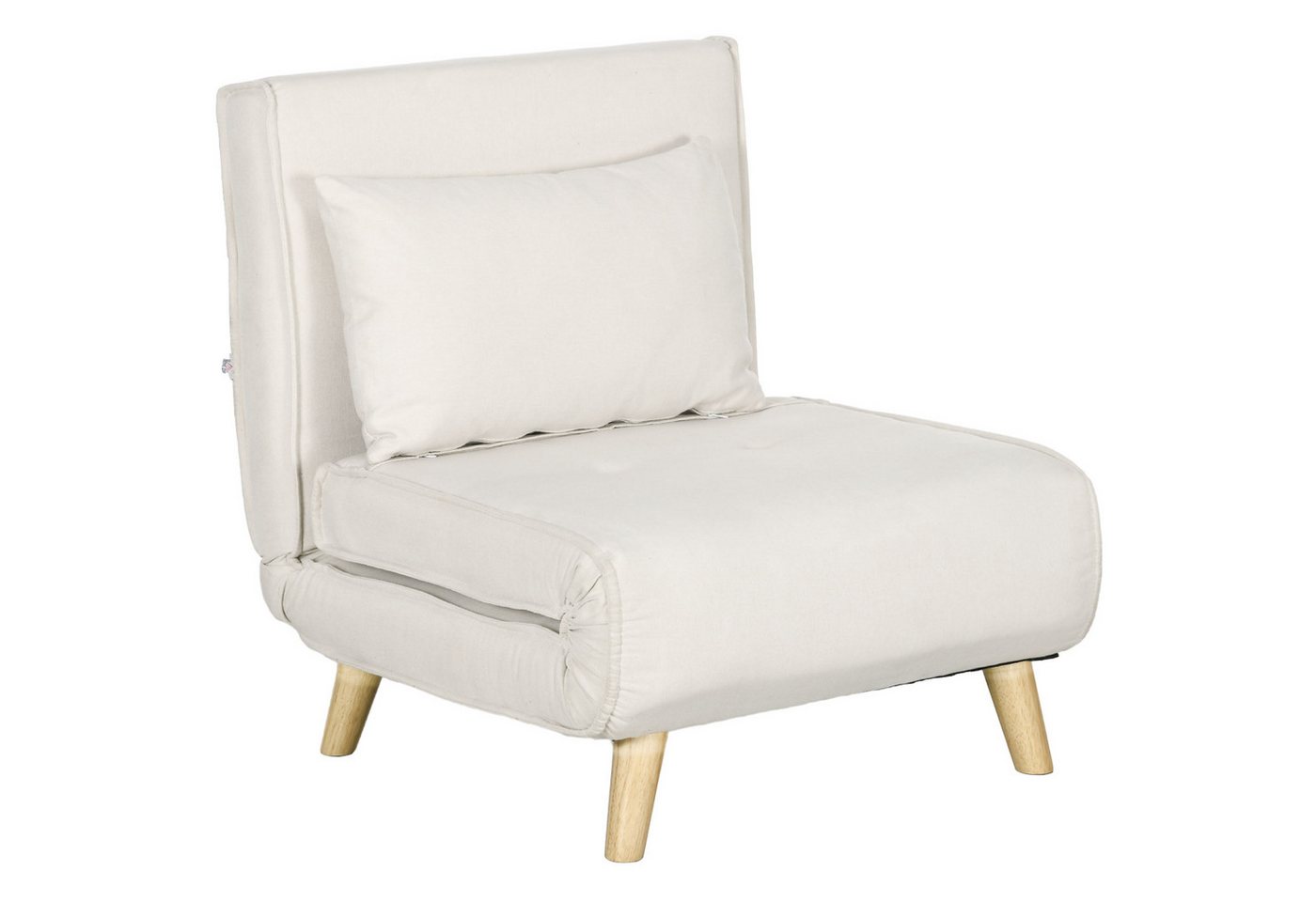 HOMCOM Schlafsofa Klappsessel mit Bettfunktion, Klappsessel 1 Teile, für Wohnzimmer, Cremeweiß HOMCOM Schlafsofa Klappsessel mit Bettfunktion, Klappsessel 1 Teile, für Wohnzimmer, Cremeweiß von HOMCOM
