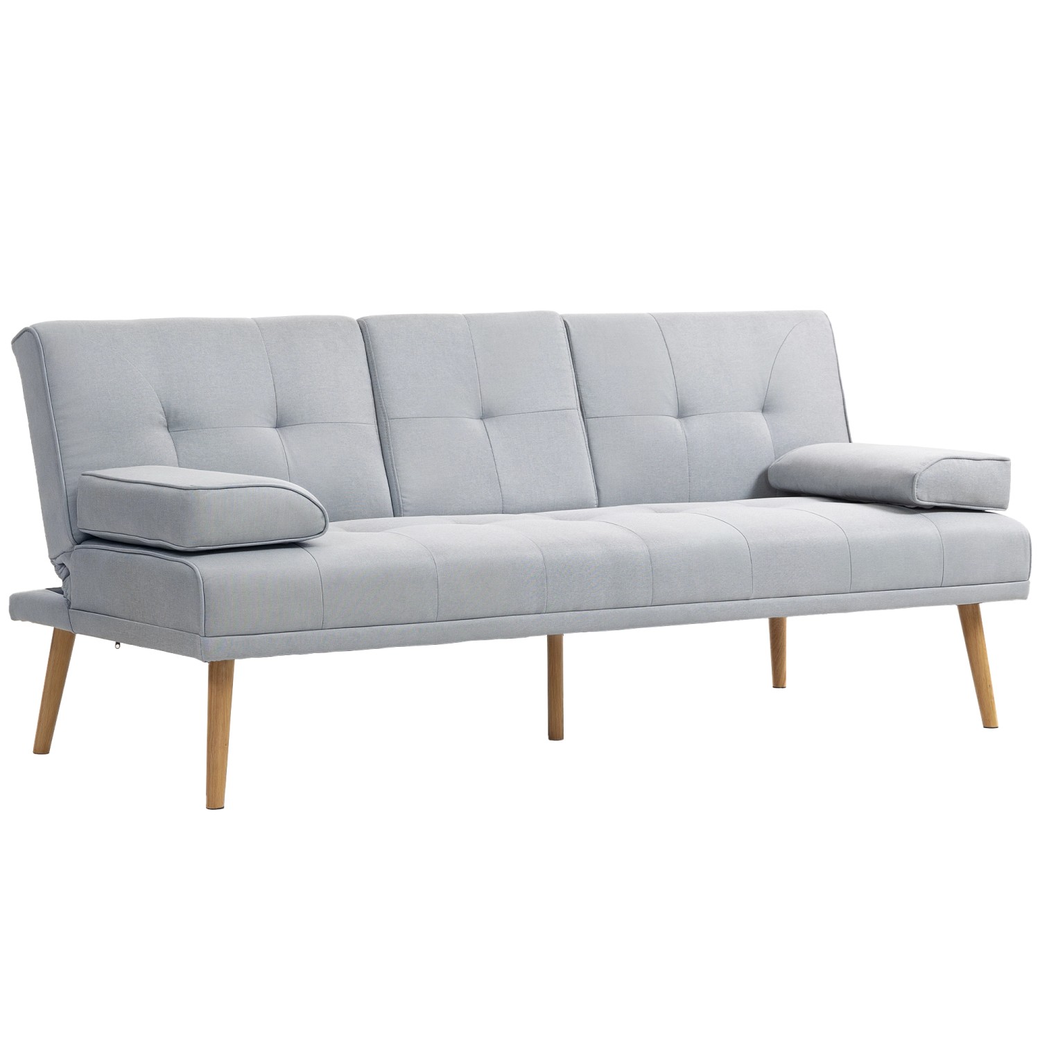 HOMCOM Schlafsofa Polyester 181L x 77B x 78H cm Hellgrau HOMCOM Schlafsofa Polyester 181L x 77B x 78H cm Hellgrau von HOMCOM