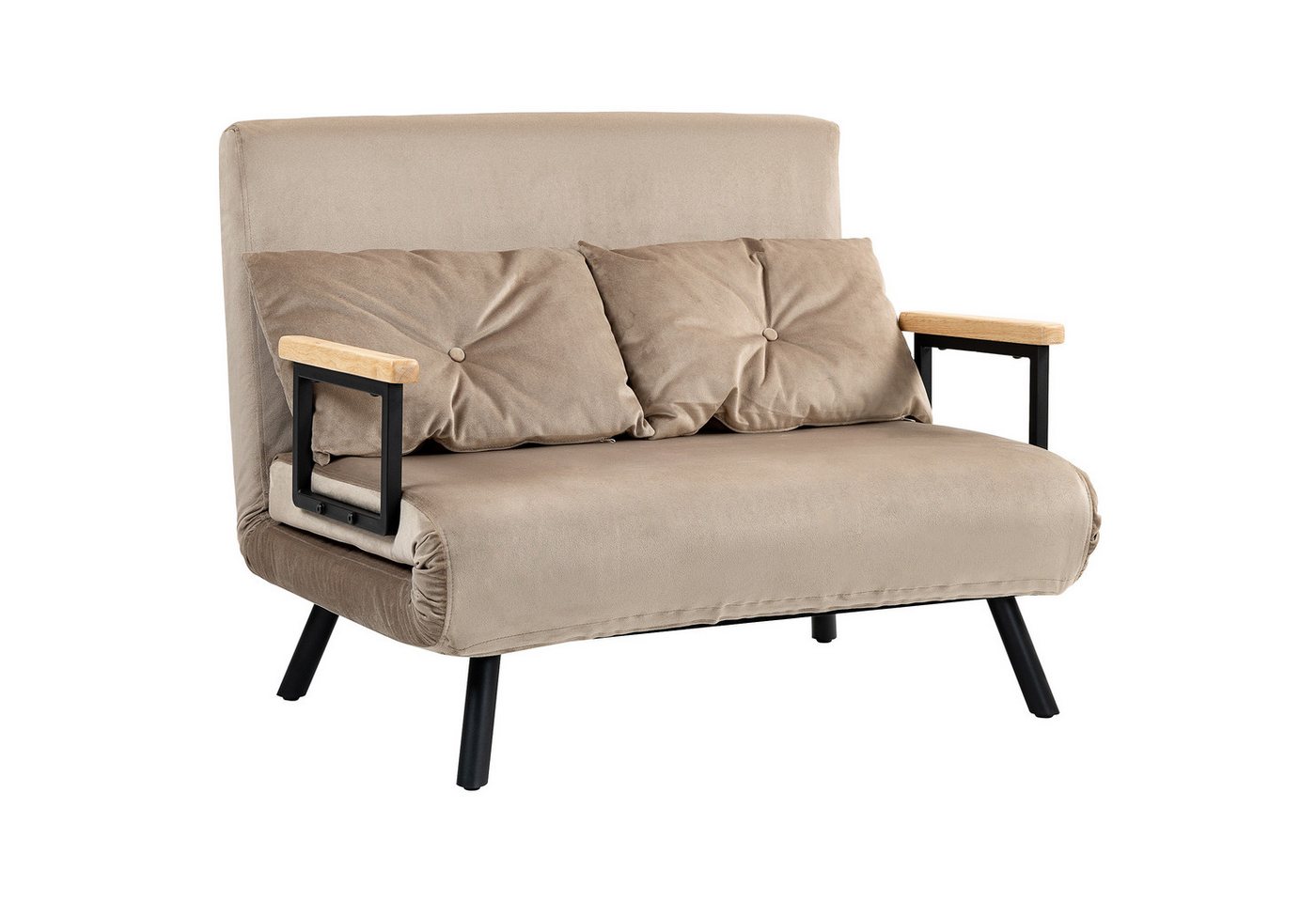 HOMCOM Schlafsofa Polystersofa mit Samtoptik und Rückenkissen, Klappbett 1 Teile, mit Verstellbarer Rückenlehne, Blau HOMCOM Schlafsofa Polystersofa mit Samtoptik und Rückenkissen, Klappbett 1 Teile, mit Verstellbarer Rückenlehne, Blau von HOMCOM