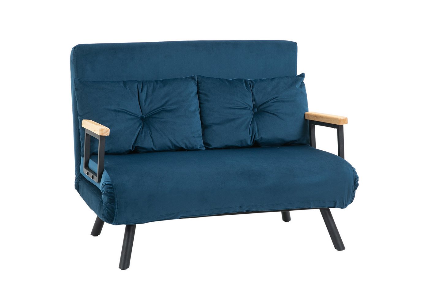 HOMCOM Schlafsofa Polystersofa mit Verstellbarer Rückenlehne und Rückenkissen, Polstersofa 1 Teile, mit Verstellbarer Rückenlehne, Blau, 102 x 73 x 81 cm HOMCOM Schlafsofa Polystersofa mit Verstellbarer Rückenlehne und Rückenkissen, Polstersofa 1 Teile, mit Verstellbarer Rückenlehne, Blau, 102 x 73 x 81 cm von HOMCOM