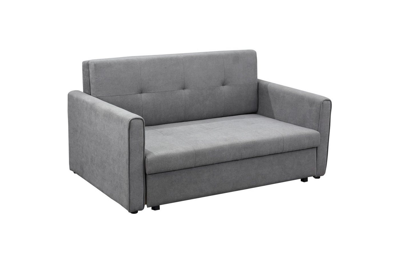 HOMCOM Schlafsofa Schlafcouch mit Bettfunktion, mit Stauraum, 2-Sitzer Sofa 1 Teile, für Wohnzimmer, Grau HOMCOM Schlafsofa Schlafcouch mit Bettfunktion, mit Stauraum, 2-Sitzer Sofa 1 Teile, für Wohnzimmer, Grau von HOMCOM