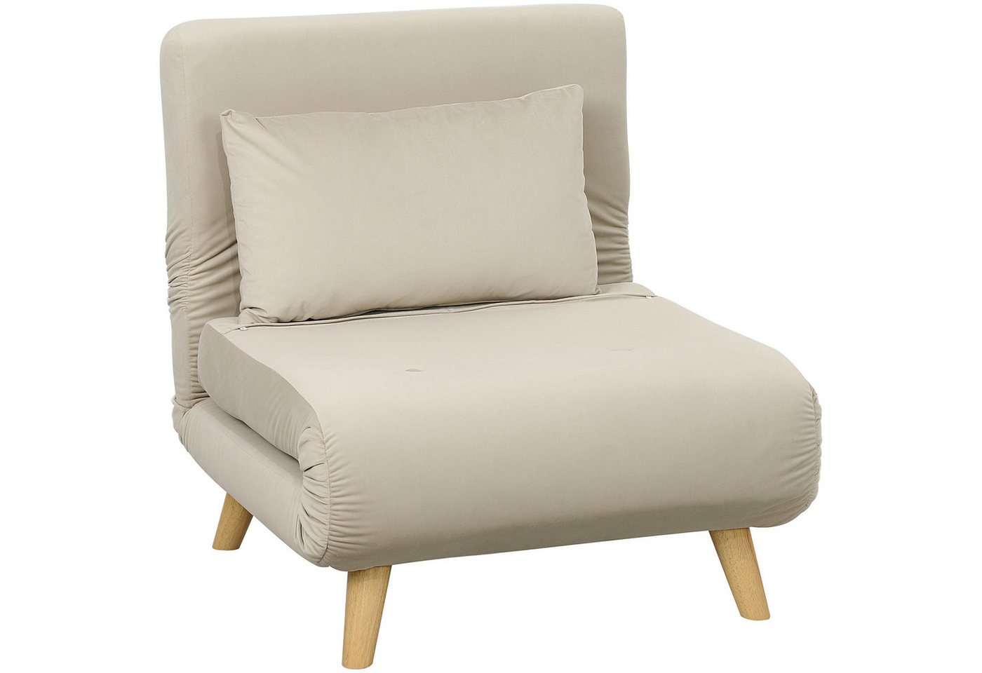 HOMCOM Schlafsofa Schlafsessel, Klappsessel 1 Teile, für Wohnzimmer, Beige HOMCOM Schlafsofa Schlafsessel, Klappsessel 1 Teile, für Wohnzimmer, Beige von HOMCOM
